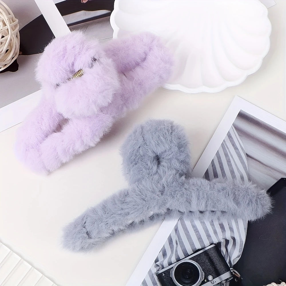 Hair Clips Set β 7pcs Wave Grip Non-Slip Shark Clips OR 15pcs Plush Claw Clips