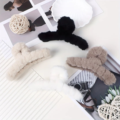 Hair Clips Set – 7pcs Wave Grip Non-Slip Shark Clips OR 15pcs Plush Claw Clips
