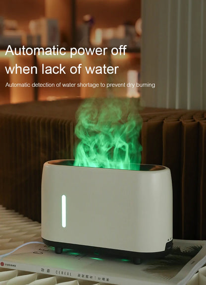 Kinscoter 240ml Flame Air Humidifier Electric Colourful Fire Essential Oil Aroma Diffuser -DHPD118