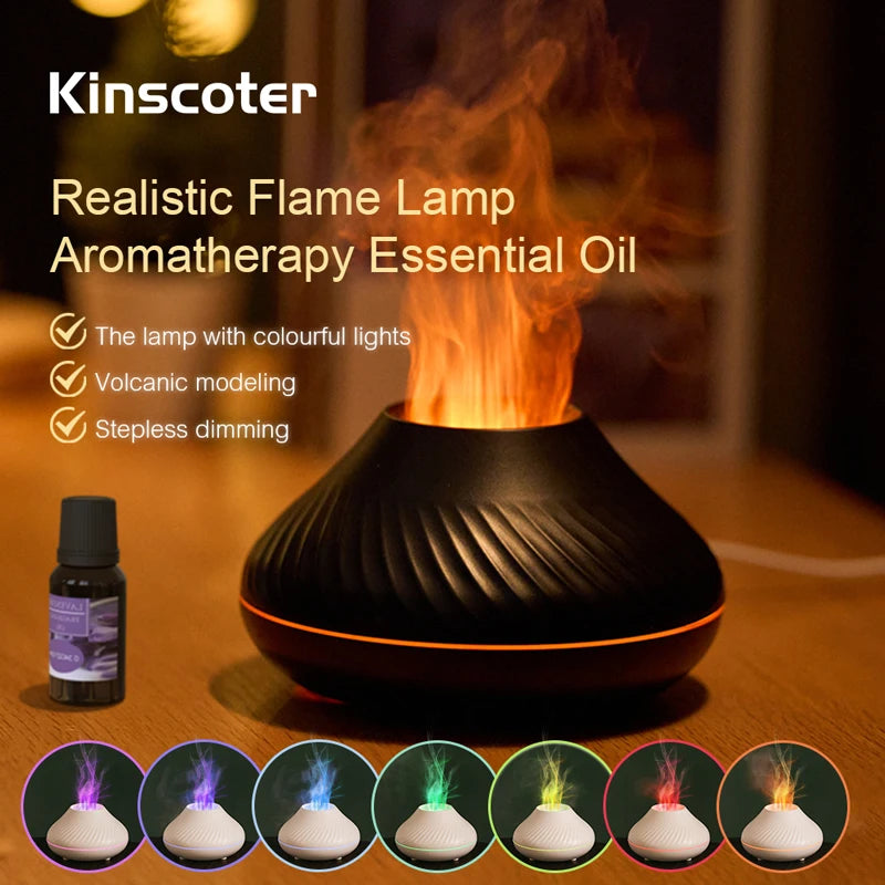 KINSCOTER Volcanic Aroma Diffuser Essential Oil Lamp 130ml USB Portable Air Humidifier -DHPD104