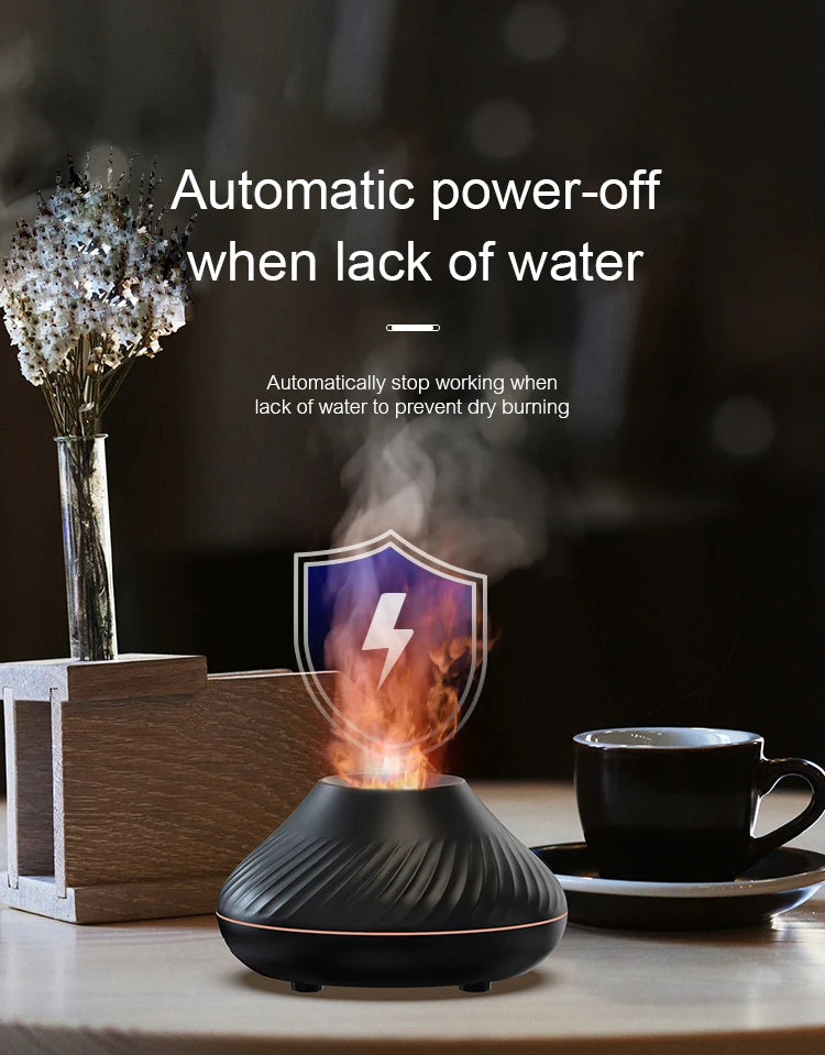 KINSCOTER Volcanic Aroma Diffuser Essential Oil Lamp 130ml USB Portable Air Humidifier -DHPD104