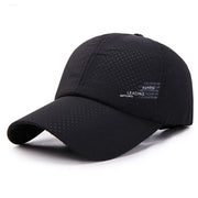 Black baseball cap on a white background