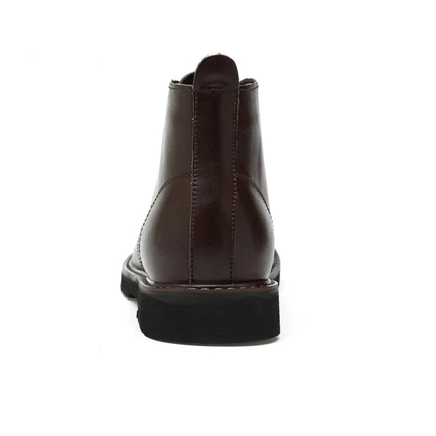 Brown leather ankle boot 