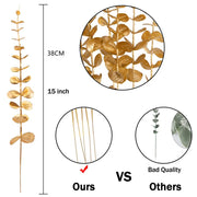 Comparison of a gold leafed plant with 'Ours' and 'Bad Quality Others' labels.