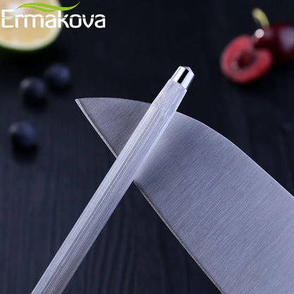 ERMAKOVA Knife Sharpening Rod 12 Inch Kitchen Honing Steel Knife Sharpening -GPD100