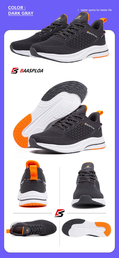 Baasploa New Men Knit Casual Walking Shoes Breathable Trendy Sneakers -BSPD101