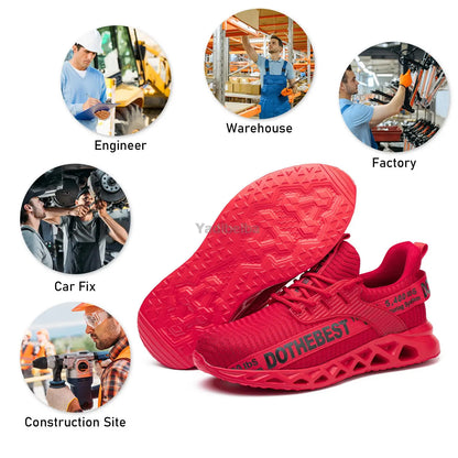 Steel Toe Safety Shoes for Men Women Lightweight Work Sneakers Puncture Proof Work Shoes -SHPD119