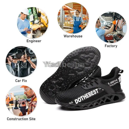 Steel Toe Safety Shoes for Men Women Lightweight Work Sneakers Puncture Proof Work Shoes -SHPD119