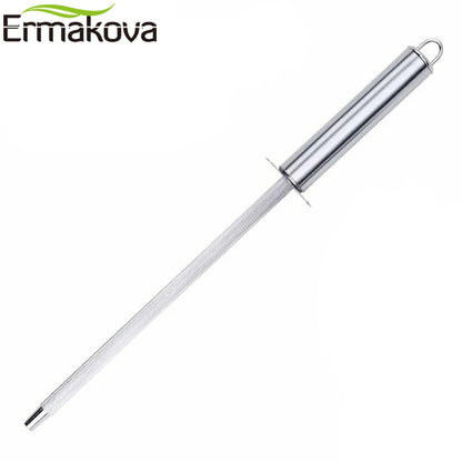 ERMAKOVA Knife Sharpening Rod 12 Inch Kitchen Honing Steel Knife Sharpening -GPD100