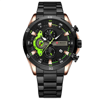 CURREN Stainless Steel Watches for Men's Creative Fashion Luminous Dial -WPD137