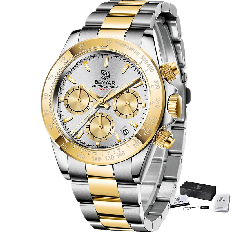 2022 BENYAR New Watches Men Luxury Brand Chronograph Male Sport -WPD128