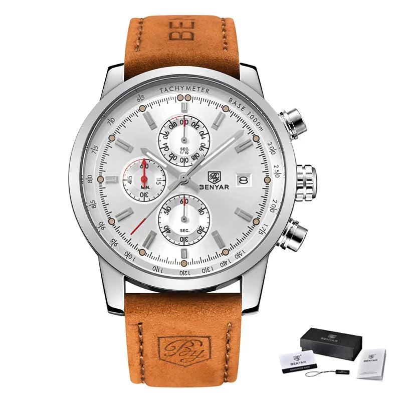 BENYAR Fashion Chronograph Sport Men's Watches Top Brand Luxury Quartz -WPD129