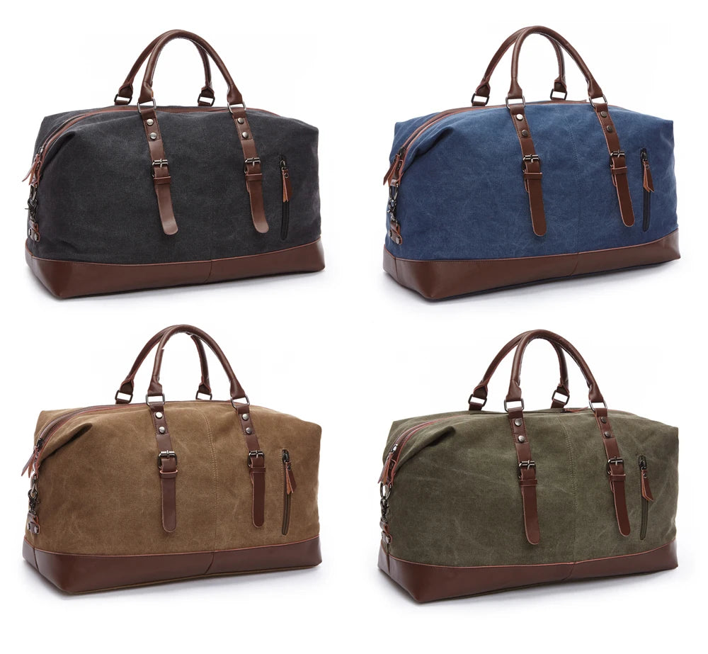 MARKROYAL Canvas Leather Men Travel Bags -BPD101