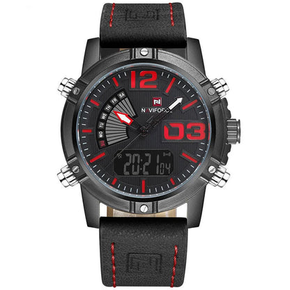 NAVIFORCE Luxury Brand Men's Sport Watches Men Dual Display LED -WPD118