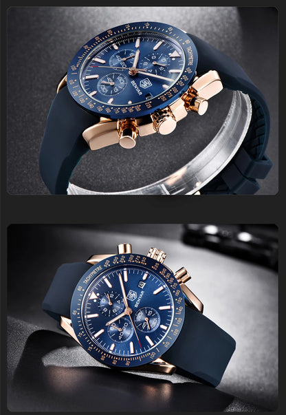 BENYAR Men Watches Brand Luxury Silicone Strap Waterproof -WPD134