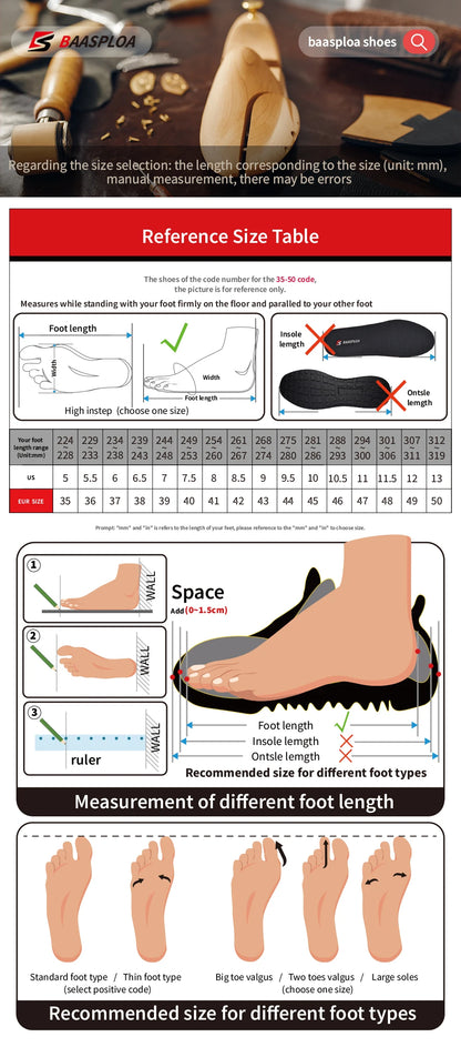 Baasploa 2022 New Men Leather Sneaker Waterproof Walking Shoes  Fashion Casual Shoes Non-Slip -BSPD114