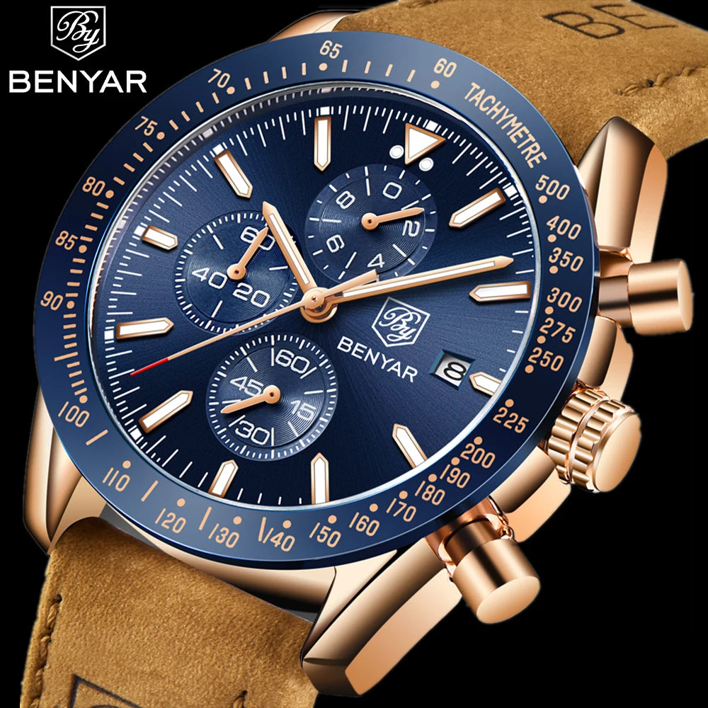 BENYAR Men Watches Brand Luxury Silicone Strap Waterproof -WPD134