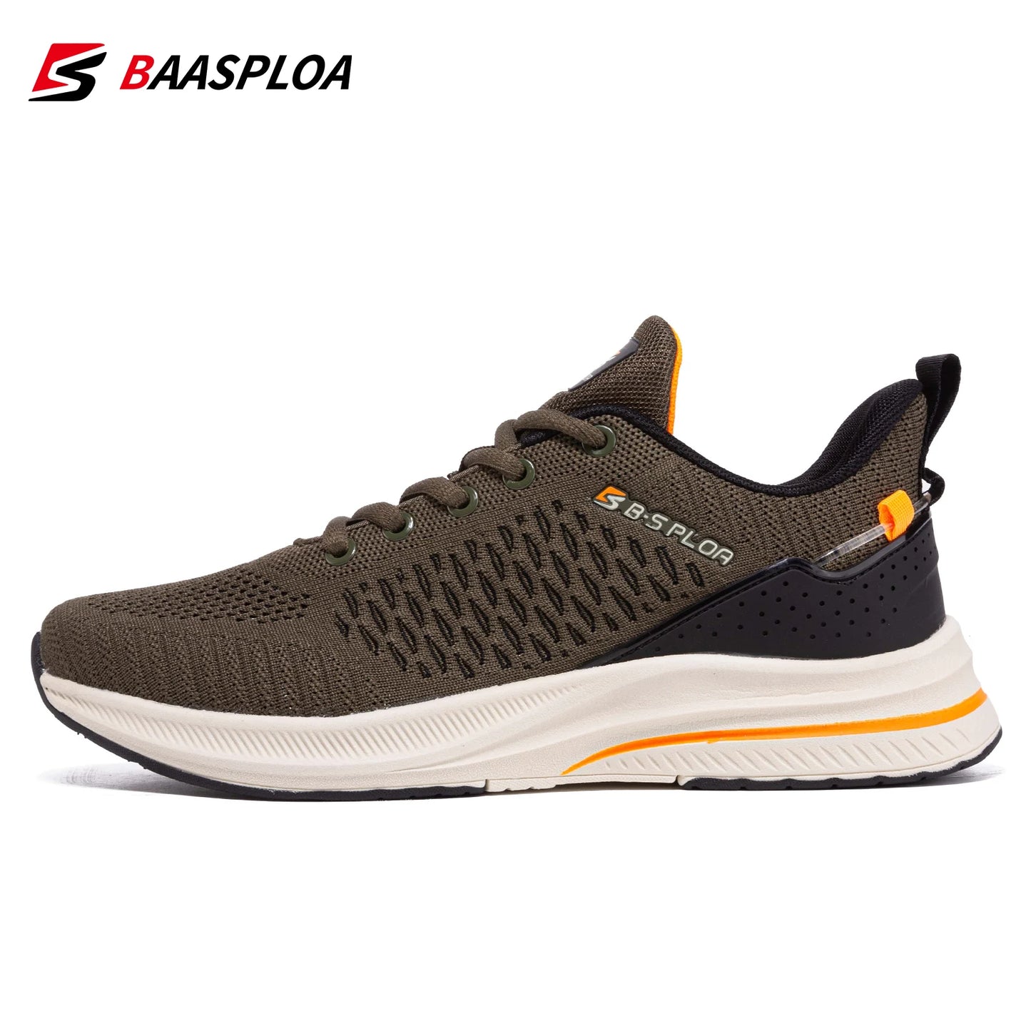 Baasploa New Men Knit Casual Walking Shoes Breathable Trendy Sneakers -BSPD101