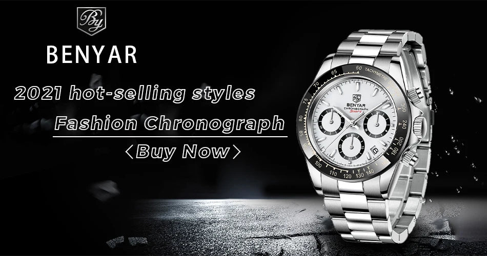 2022 BENYAR New Watches Men Luxury Brand Chronograph Male Sport -WPD128