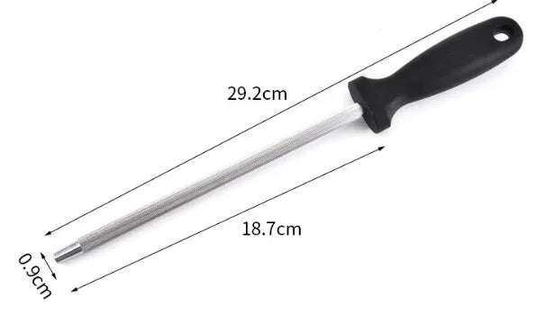 ERMAKOVA Knife Sharpening Rod 12 Inch Kitchen Honing Steel Knife Sharpening -GPD100