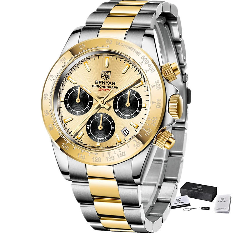 2022 BENYAR New Watches Men Luxury Brand Chronograph Male Sport -WPD128