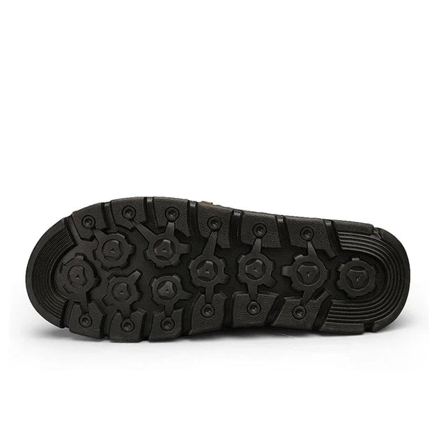 Black sole of a shoe on a white background