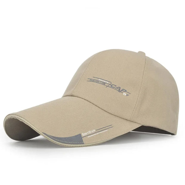 Men’s Cotton Baseball Cap – Adjustable Long Brim Outdoor Sports Hat