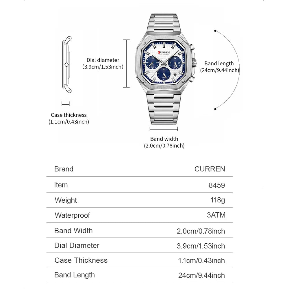 CURREN Fashion Sports Watches Brand Creative Multifunctional Design Dial Watches -WPD146