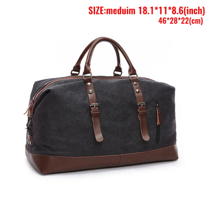 MARKROYAL Canvas Leather Men Travel Bags -BPD101