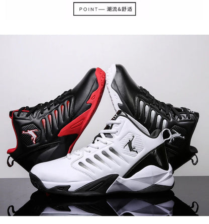 Brand Leather Men Sneakers Comfortable Basketball Non-Slip Lightweight Shoes -SHPD115