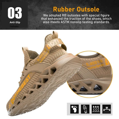 Steel Toe Safety Shoes for Men Women Lightweight Work Sneakers Puncture Proof Work Shoes -SHPD119