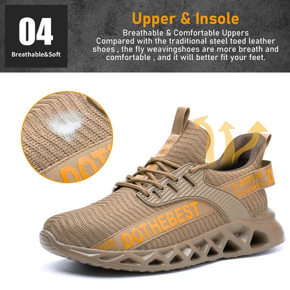 Steel Toe Safety Shoes for Men Women Lightweight Work Sneakers Puncture Proof Work Shoes -SHPD119