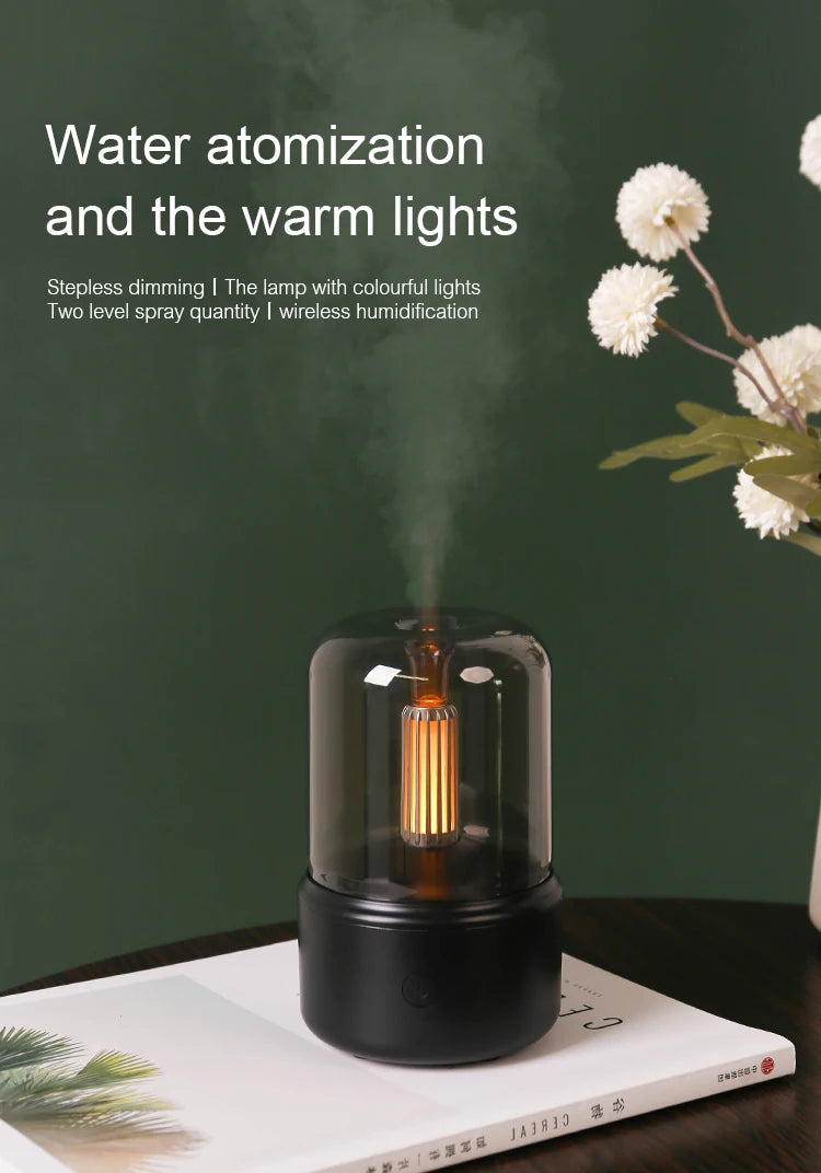 KINSCOTER Portable Mini Aroma Diffuser USB Air Humidifier Essential Oil Night Light Cold Mist Maker Sprayer -DHPD110