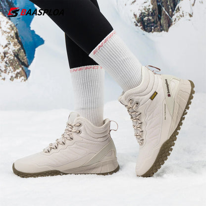 Baasploa Winter Women Sneakers Plush Warm Snow Boots Non-Slip Waterproof -BSPD103