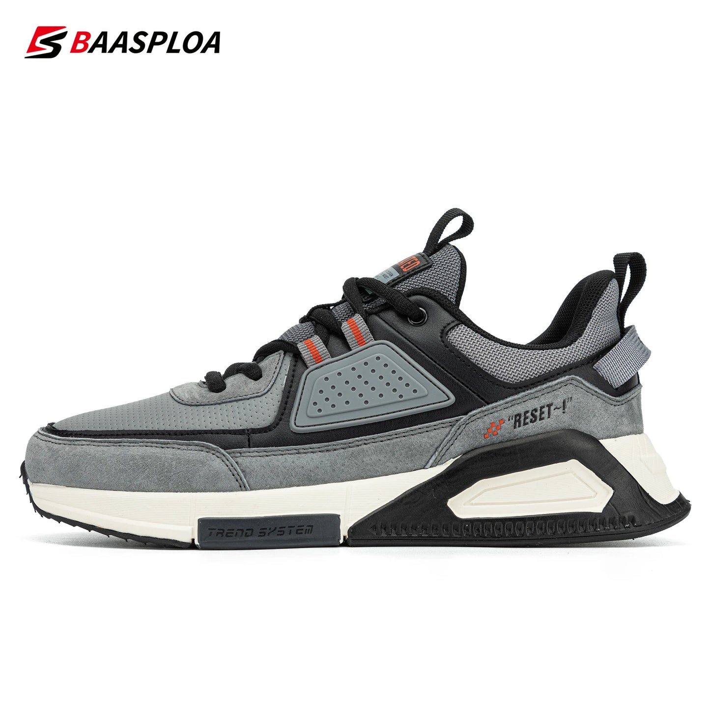 Baasploa 2022 New Men Leather Sneaker Waterproof Walking Shoes  Fashion Casual Shoes Non-Slip -BSPD114