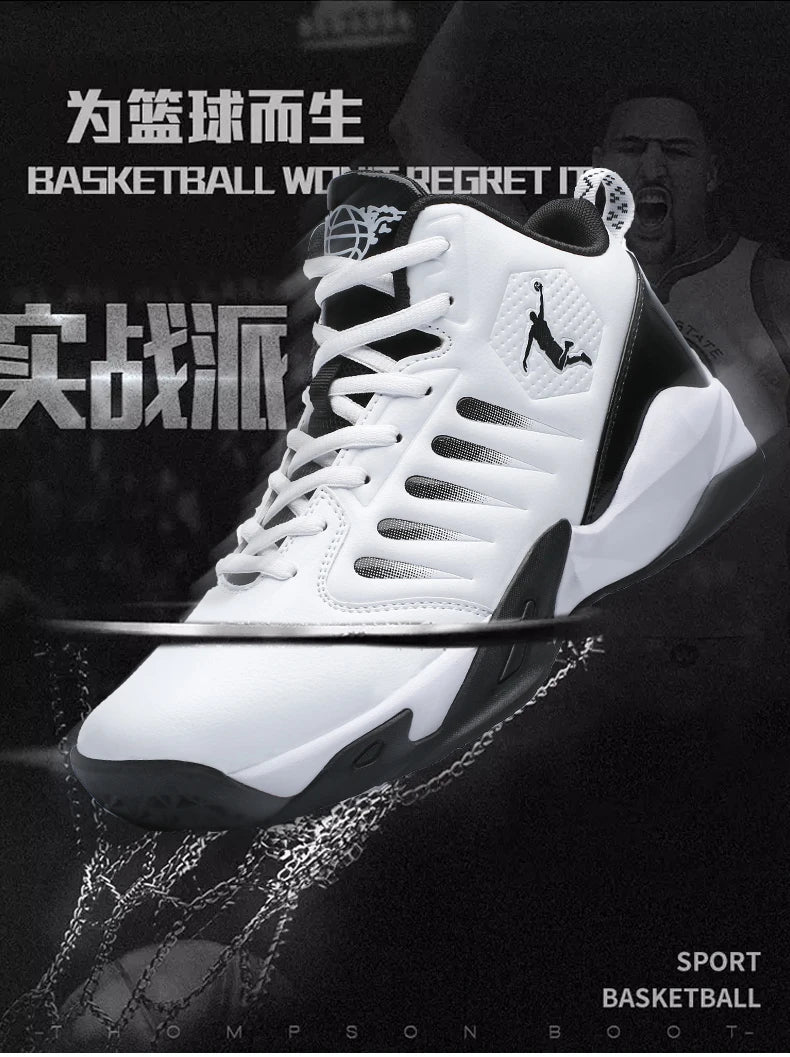 Brand Leather Men Sneakers Comfortable Basketball Non-Slip Lightweight Shoes -SHPD115