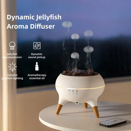 Dynamic Jellyfish Air Humidifier 250ml Essential Oil Diffuser Remote Control Bedroom Humidifier -BKPD120