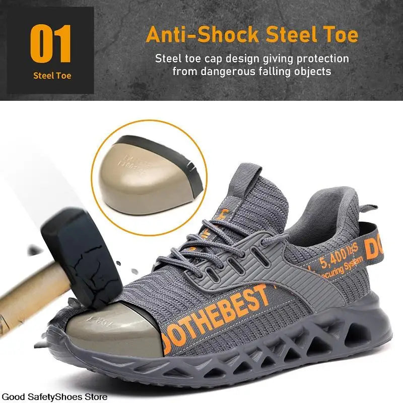 Steel Toe Safety Shoes for Men Women Lightweight Work Sneakers Puncture Proof Work Shoes -SHPD119