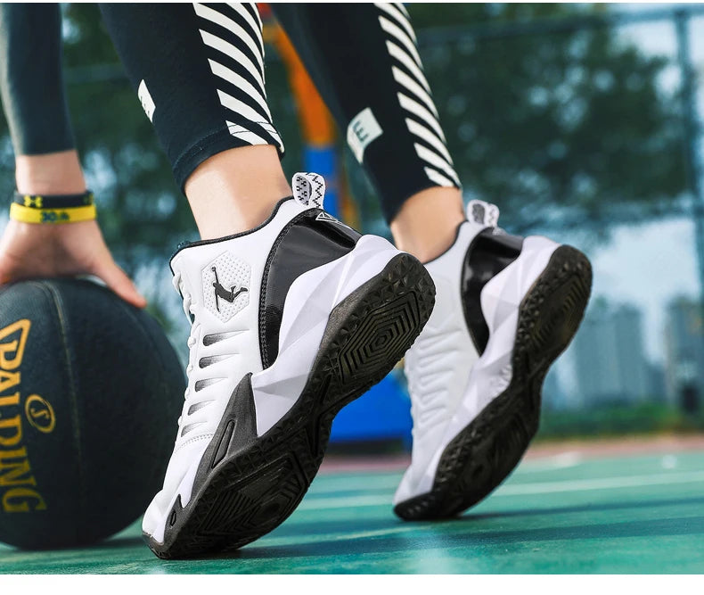 Brand Leather Men Sneakers Comfortable Basketball Non-Slip Lightweight Shoes -SHPD115