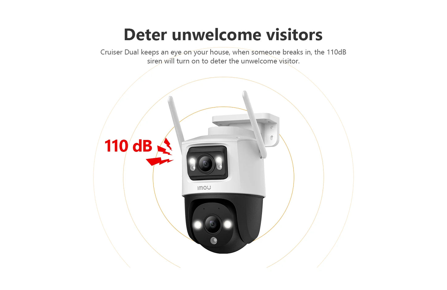 IMOU Cruiser Dual Lens 8MP Outdoor Camera Full-Color Night Vision Home Security -BKPD114