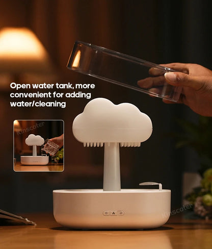 KINSCOTER Rain Clouds Aroma Diffuser Zen Raindrops Air Humidifier Essential Oil Diffuser -DHPD115