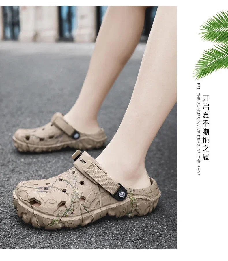 Flat Sandals Men Shoes 2024 Slippers Men Garden Platform Sandals Man Summer Sandals -SHPD110