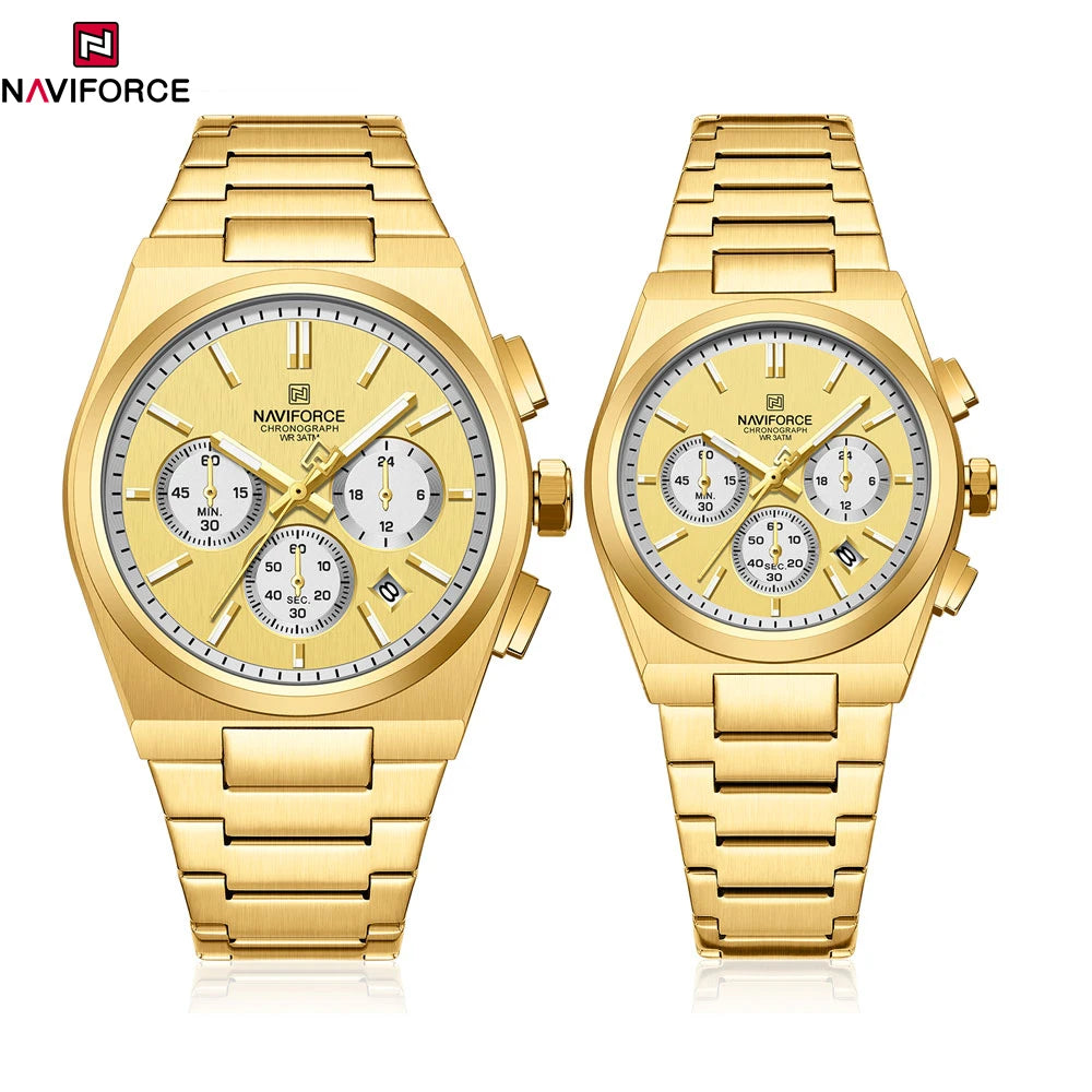 NAVIFORCE Couple Watch Set Casual Fashion Women Men Quartz Watches -WPD101