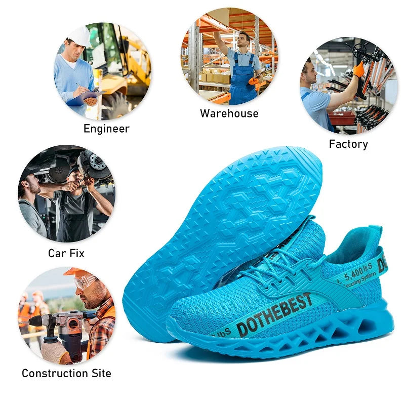 Steel Toe Safety Shoes for Men Women Lightweight Work Sneakers Puncture Proof Work Shoes -SHPD119