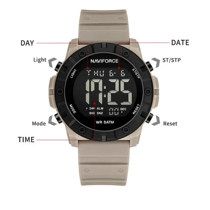 NAVIFORCE Brand Men Electronics Watch Outdoor Sport Waterproof Digital LED -WPD124