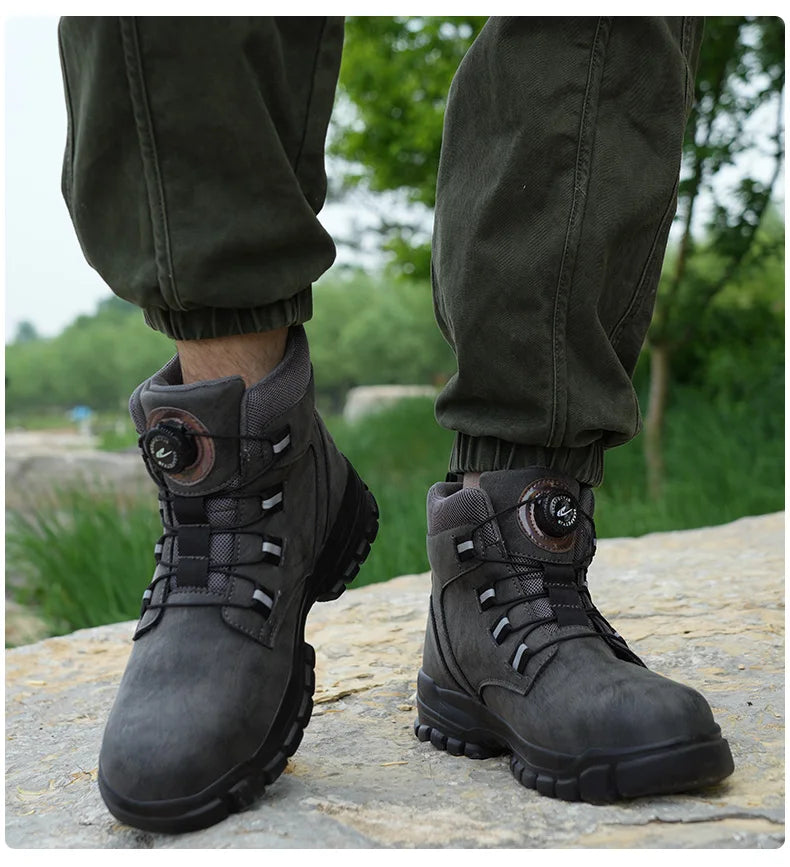 Waterproof Safety Boots Men Indestructible Steel Toe Work Boots Anti-smash Stab-resistant Safety Shoes -SHPD118