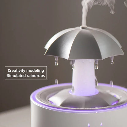 Creative Umbrella Water Drop Air Humidifier with Colourful Light Raindrop Aroma -BKPD122