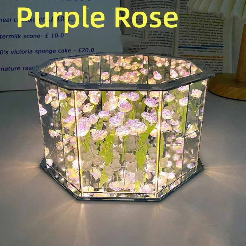 New DIY Tulip Mirror Cube Lamp Three-Dimensional Nightlight Material -ZKPD104