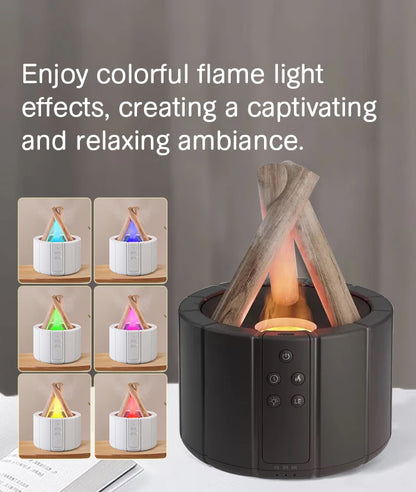 KINSCOTER Simulated Flame Aroma Diffuser Bonfire Air Humidifier Ultrasonic Cool Diffusor -DHPD112