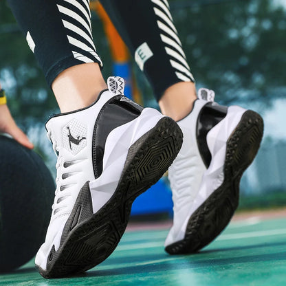 Brand Leather Men Sneakers Comfortable Basketball Non-Slip Lightweight Shoes -SHPD115